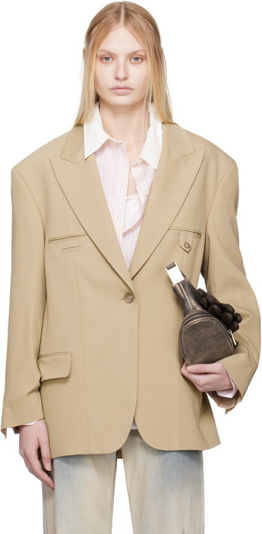 Палта Acne Studios Acne Studios Relaxed Fit Blazer Бежово | AH0302-, 0