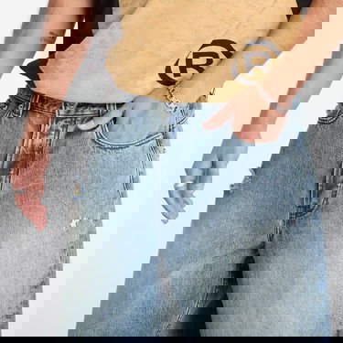 Къси панталони BAPE Sta Distressed Washed Relaxed Fit Denim Shorts Синьо | 001DSL801302MLIG, 1