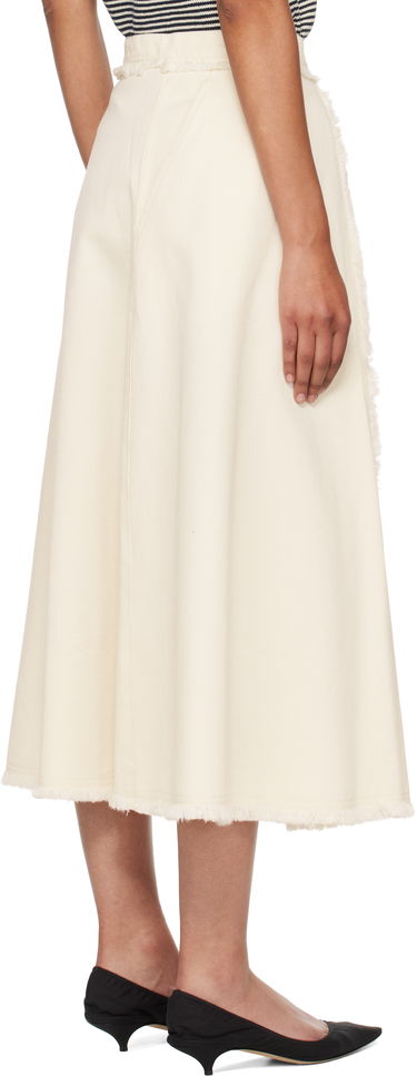 Пола Max Mara Alvaro Frayed-Edge Midi Skirt Бежово | 2525106051600, 2