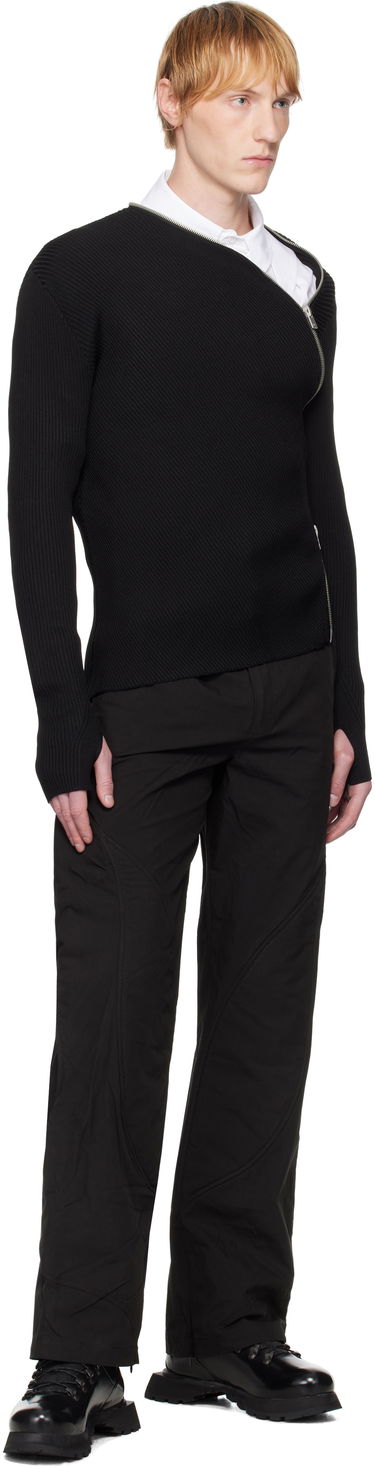 Пуловер HELIOT EMIL HELIOT EMIL Tied Zip Knit Sweater Черно | SS25_M_07_045_BLK01_CO, 3