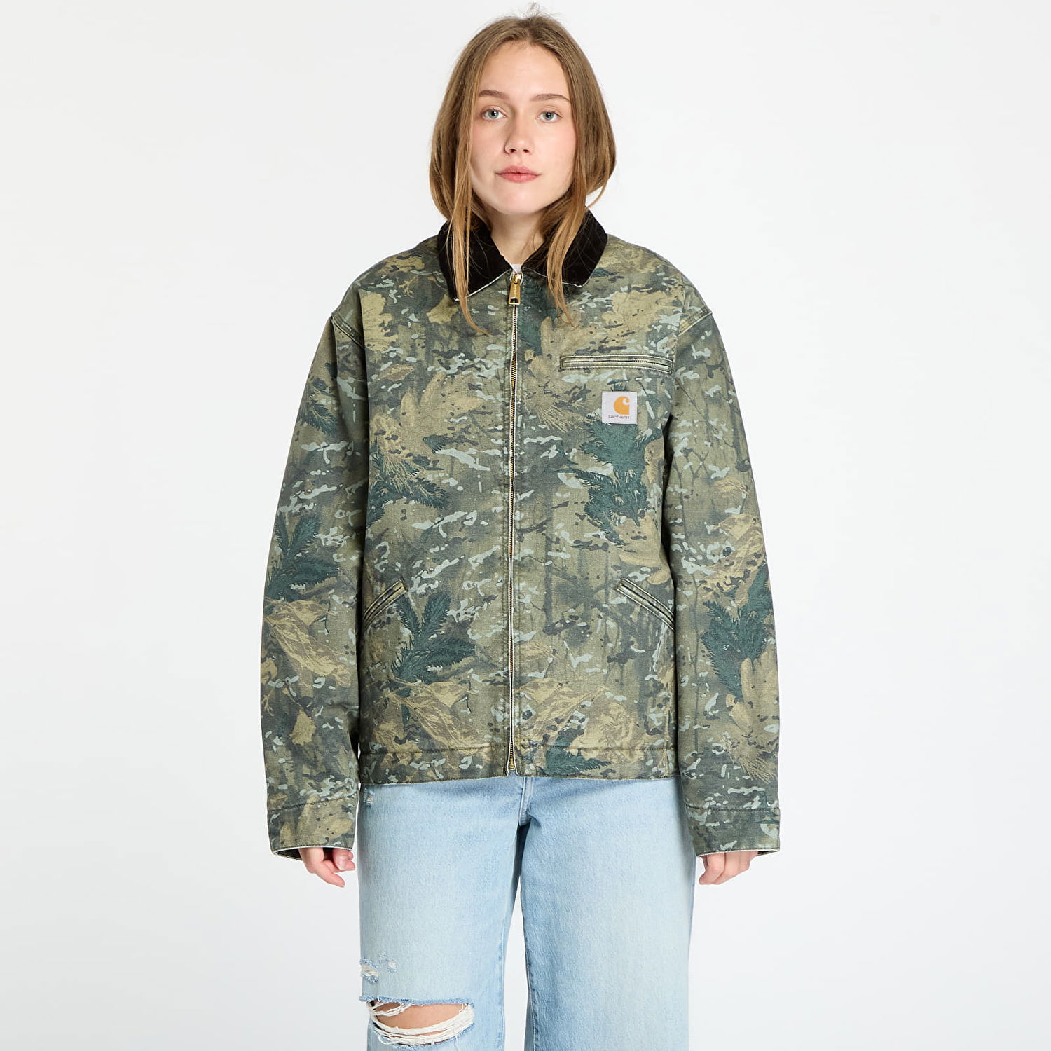 Яке Carhartt WIP OG Detroit Jacket Camo Stone Washed Многоцветен | I035614.3BL06, 1
