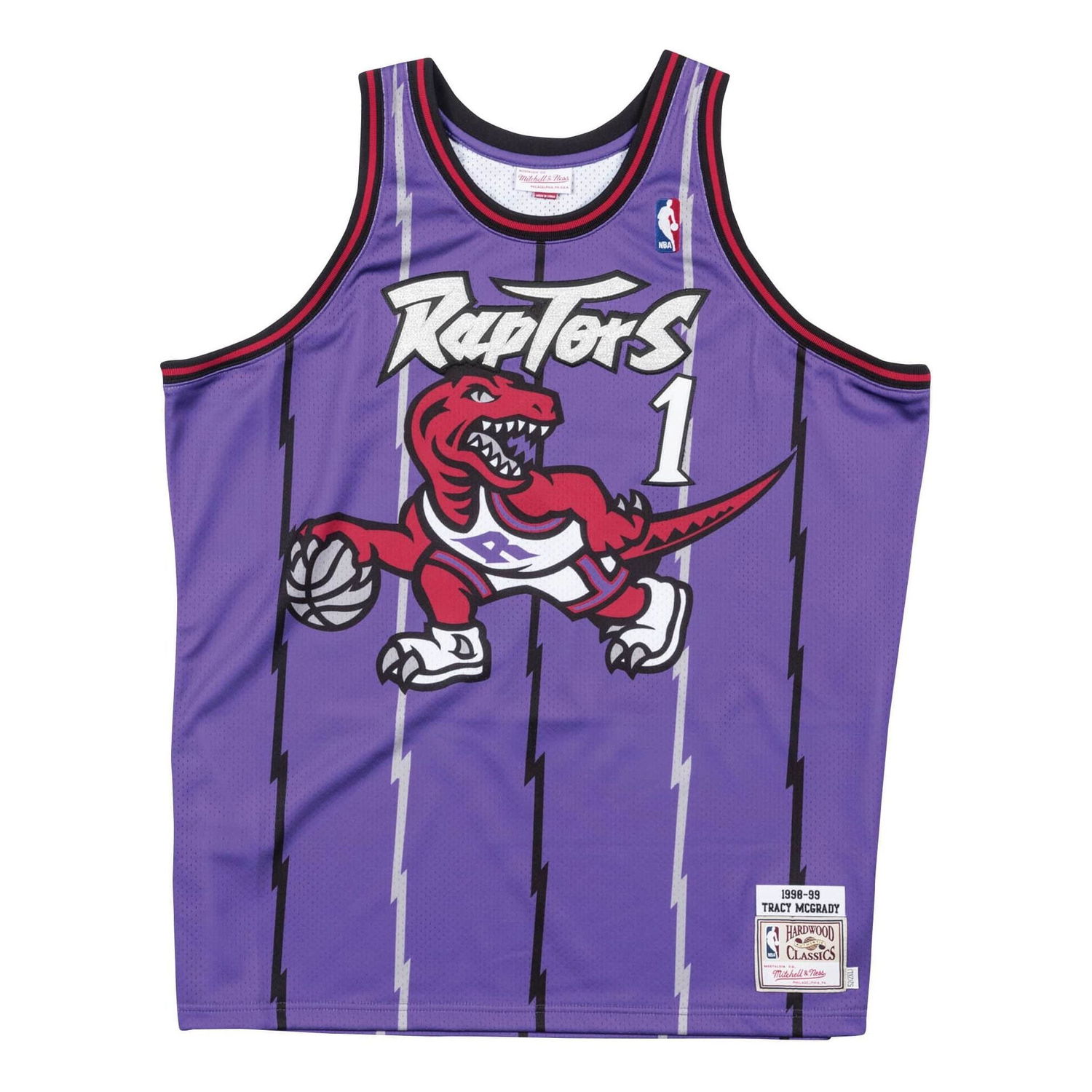 Фланелка Mitchell & Ness NBA Toronto Raptors 1998-99 Road 'Tracy McGrady' Jersey Лилаво | AJY4GS18108-TRAPURP98TMC, 0