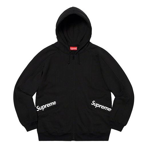 Суитчър Supreme Supreme Zip Up Hooded Sweatshirt Черно | SUP-SS20-365