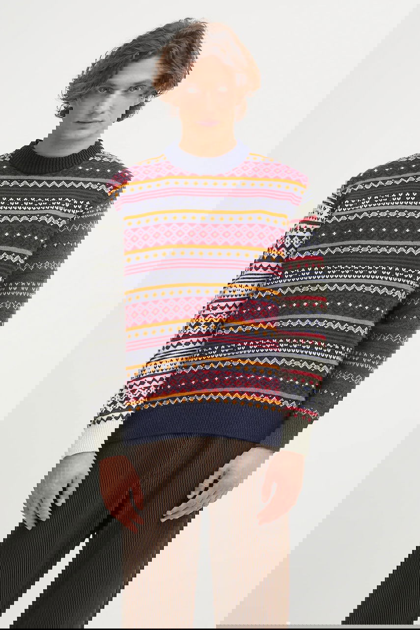 Пуловер Barbour Barbour Patchwork Fair Isle Crew Neck Sweater Многоцветен | MKN1651NY31, 0