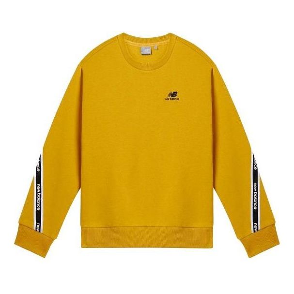 Суитчър New Balance Crew Neck Pullover with Logo Tape Жълто | NCA3N512-MY, 0