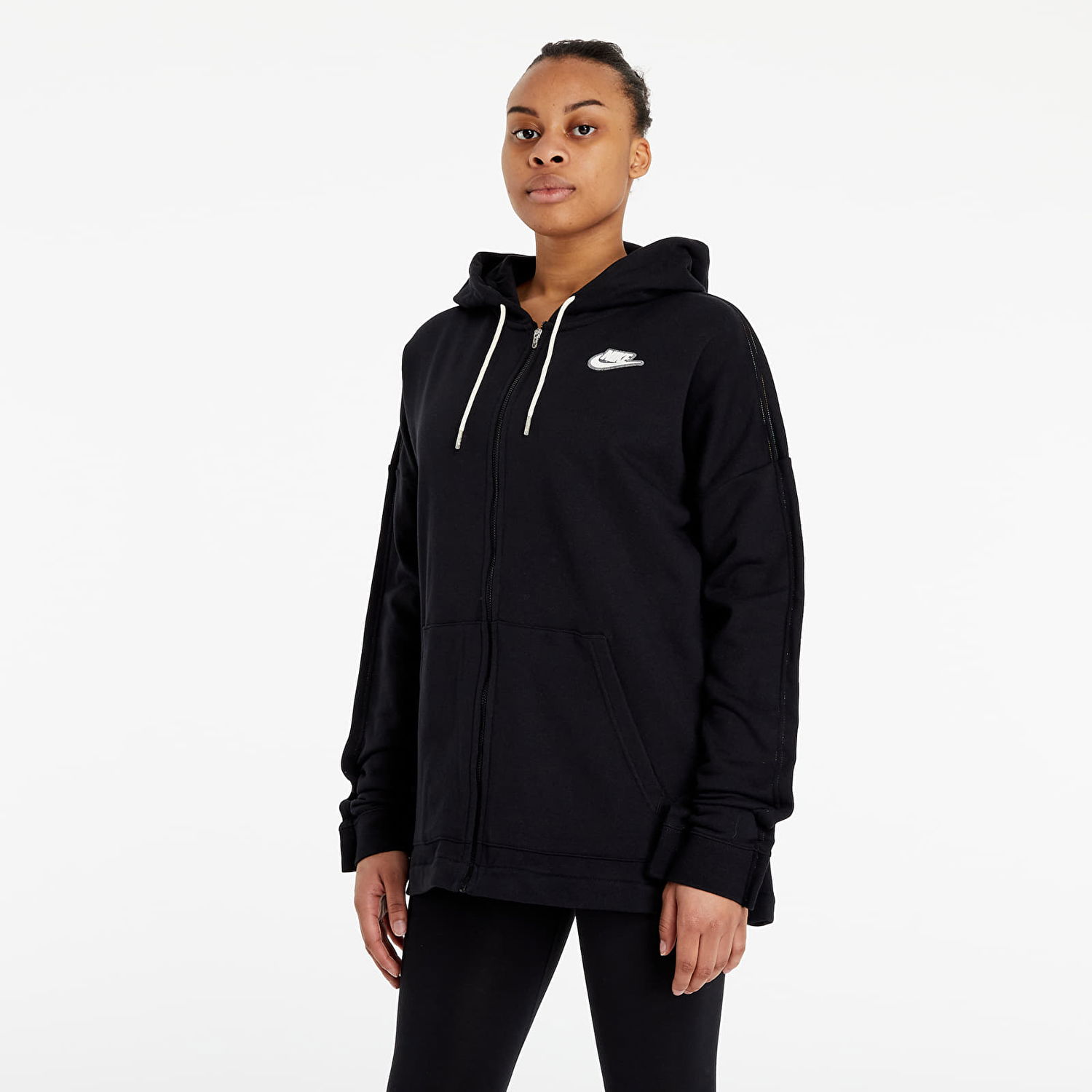 Суитчър Nike Sportswear Full-Zip French Terry Hoodie Черно | CZ8359-010, 0