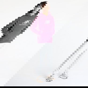 Суитчър New Balance Athletics French Terry Logo Hoodie XL Бургунди | MT51512FDP, 4