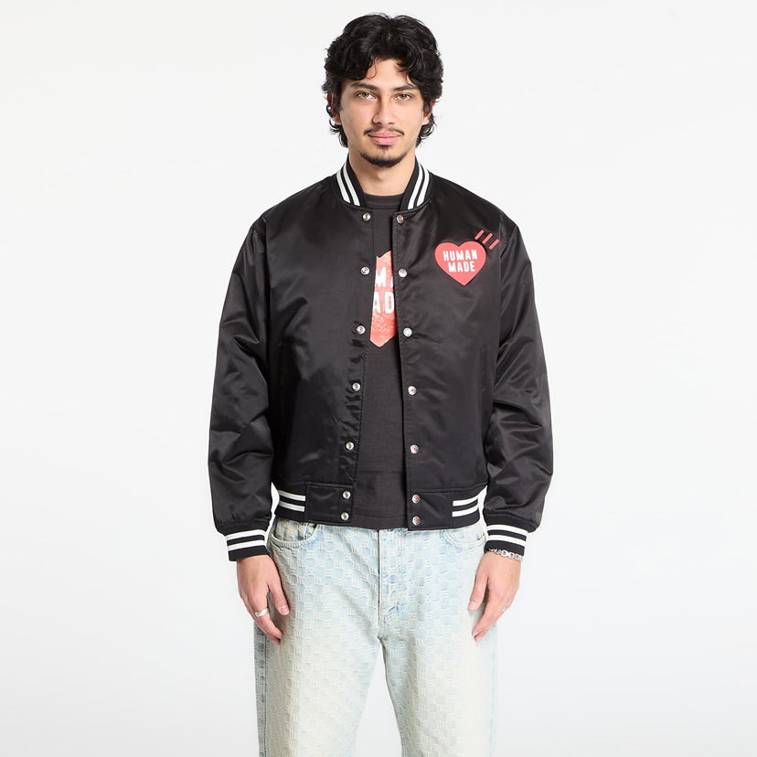 Яке бомбър Human Made HUMAN MADE Nylon Stadium Jacket Черно | HM30JK038BK