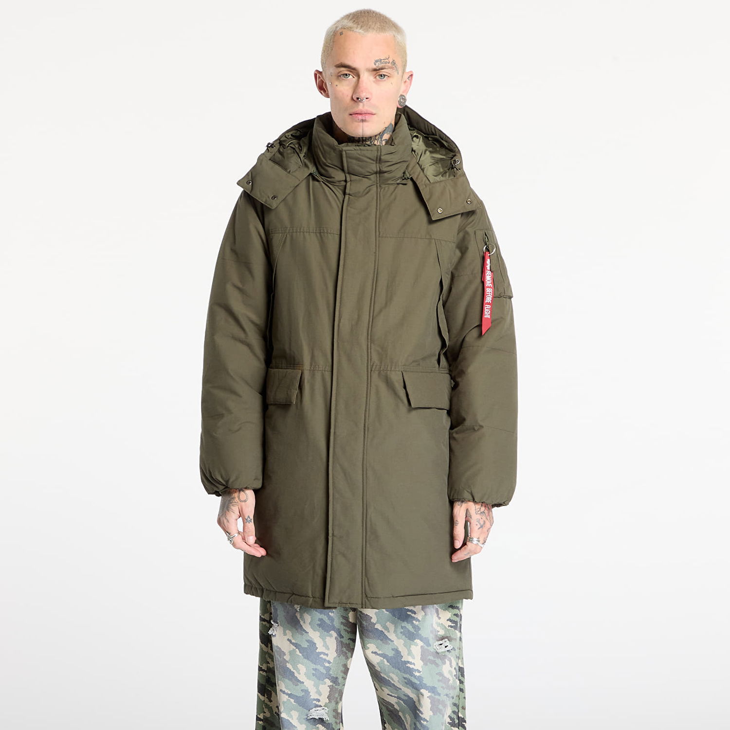 Парка Alpha Industries Hooded Puffer Parka Зелено | 148124-142, 0