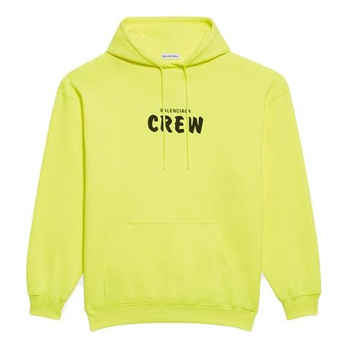 Суитчър Balenciaga Crew Printing Hoodie Жълто | 578135TIV757072, 0