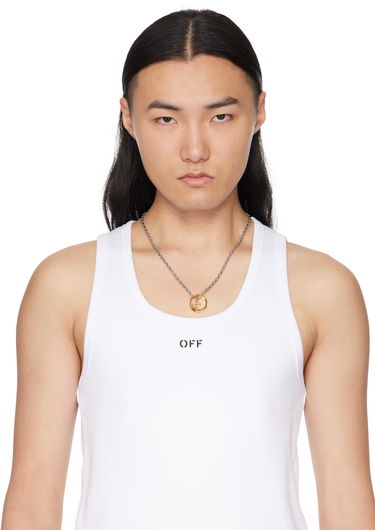 Колие Off-White Silver & Gold Chain With Pendant Necklace Металик | OMOB15NS25MET0017276, 1