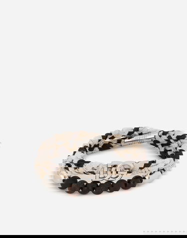 Гривна Dolce & Gabbana Braided Fabric Bracelet With Wooden Beads Многоцветен | WBQ5P0W111187579, 3