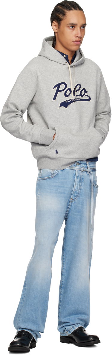 Суитчър Polo by Ralph Lauren Ralph Lauren Double-Knit Logo Hoodie Сиво | 710964476002, 3