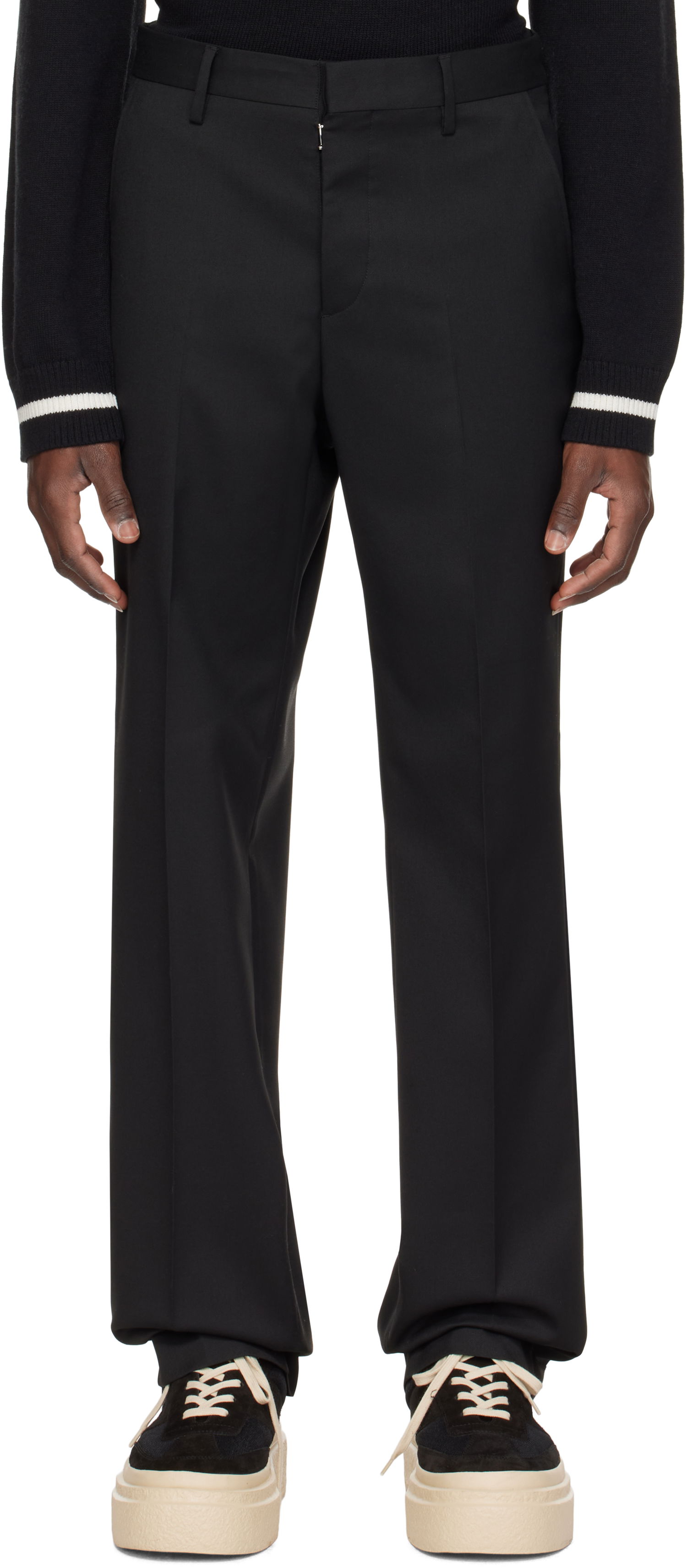 Панталони Maison Margiela MM6 Maison Margiela Creased Trousers Черно | SH0KA0035 M35227, 0