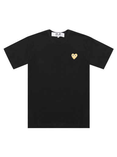 Тениска Comme des Garçons PLAY Gold Heart T-Shirt Черно | AZ T216 051 1