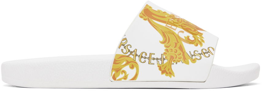 Кецове и обувки Versace Jeans Couture Shelly Chain Couture Slides "White" Бяло | E75YA3SQ4_EZS834, 0