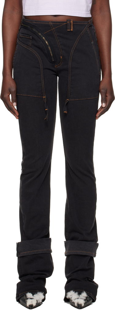 Дънки Ottolinger Ottolinger Open Back Denim Jeans Черно | 2217080211, 0