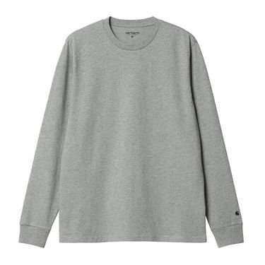 Суитчър Carhartt WIP L/S Base T-Shirt "Grey Heather / Black" Сиво | I026265_00K_XX, 0
