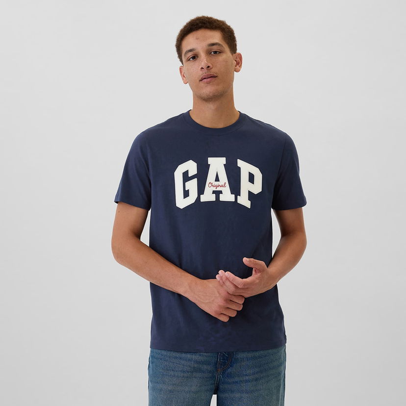 Тениска GAP T-shirt Logo Tee Tapestry Navy XS Тъмно синьо | 542246-02