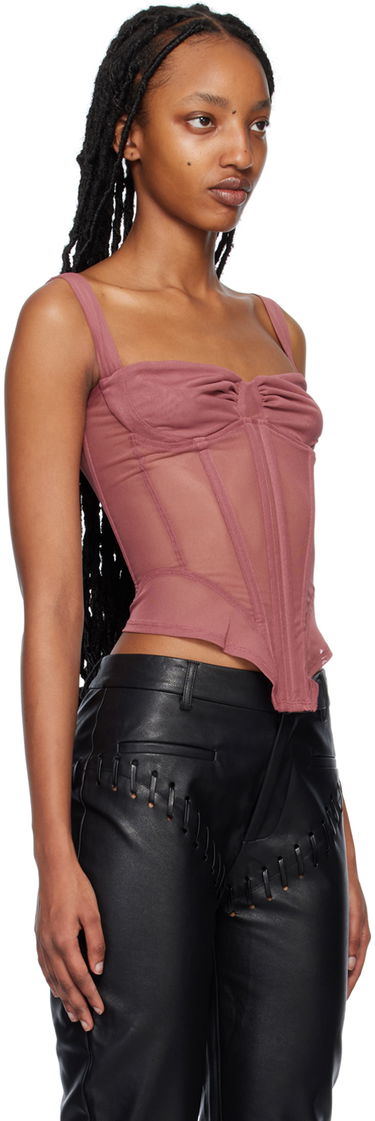 Потник Miaou Miaou Deville Mesh Corset Tank Top Розово | 7034PM1CUR, 1