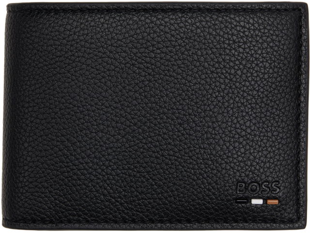 Black Faux-Leather Billfold Wallet