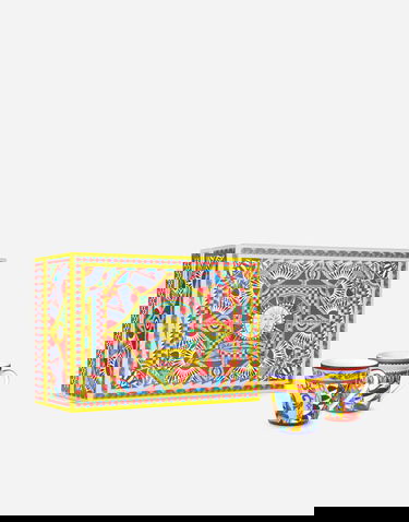 Домашен декор Dolce & Gabbana Decorative Gift Box with 2 Porcelain Mugs Многоцветен | TC0S21TCM08UC156, 0