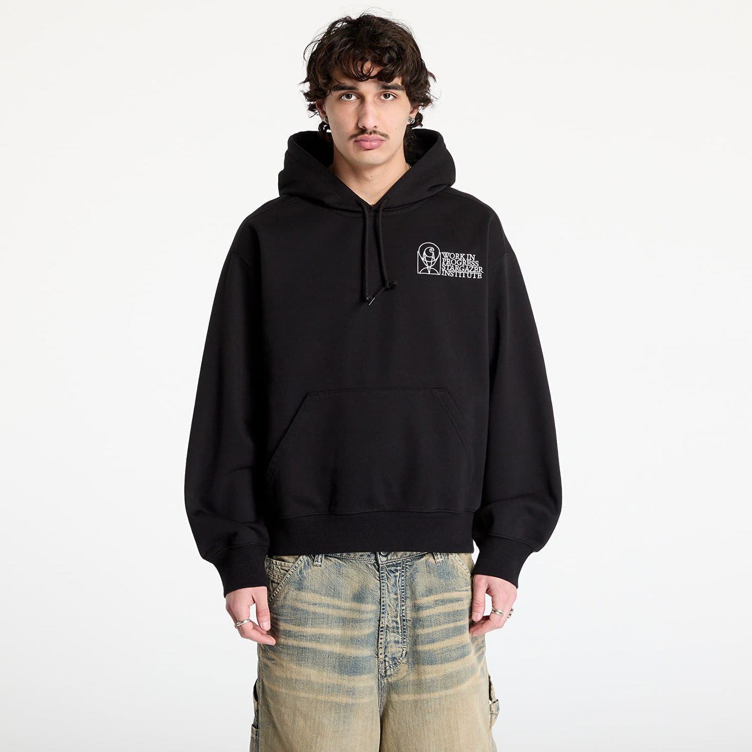 Суитчър Carhartt WIP Hooded Stargazer Institute Sweatshirt Черно | I034689.0D2XX, 0