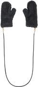 Max Mara Faux Fur Mitts with String