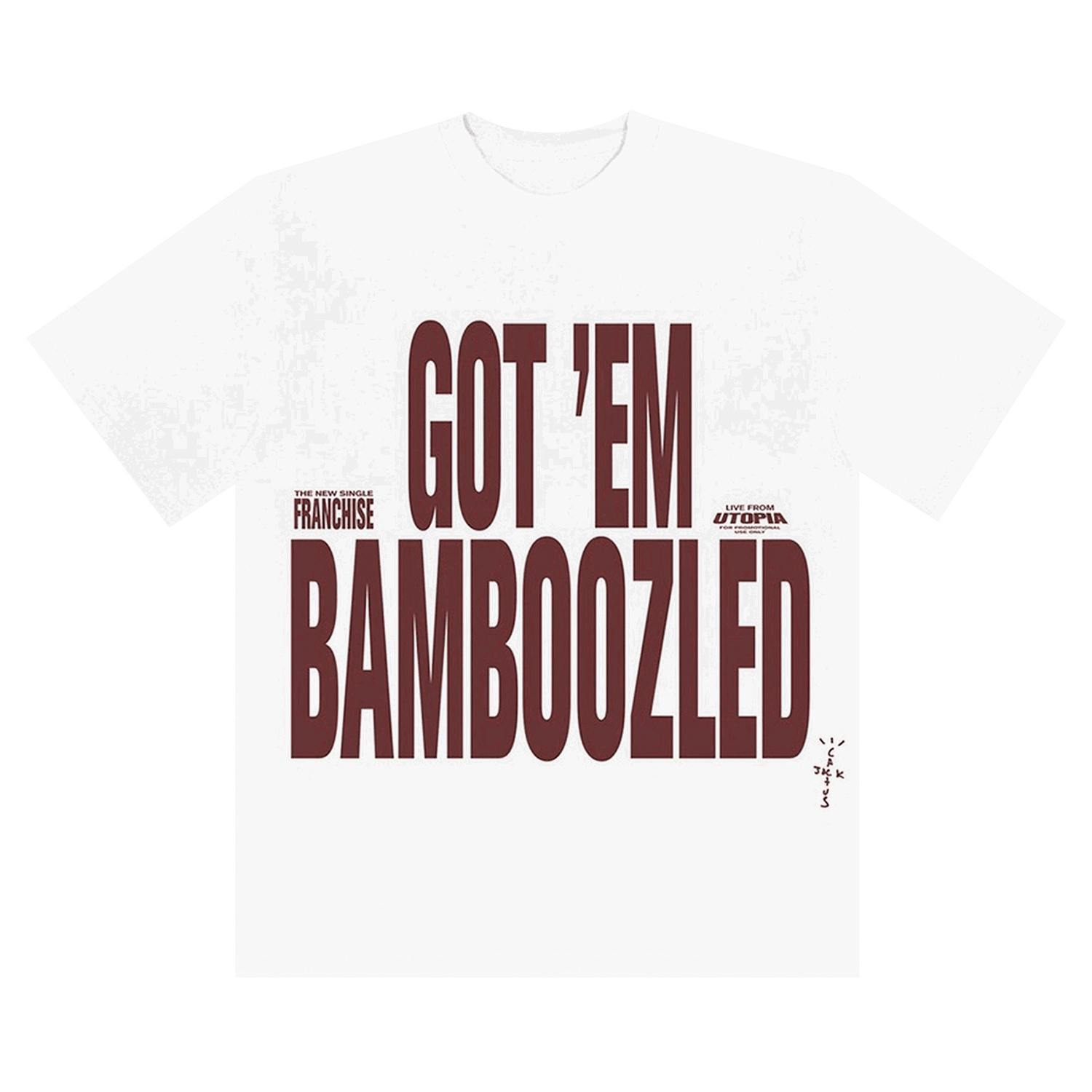 Тениска Cactus Jack by Travis Scott Get Em Bamboozled Franchise Short-Sleeve T-Shirt Бяло | CJMF SS02 WHIT, 0