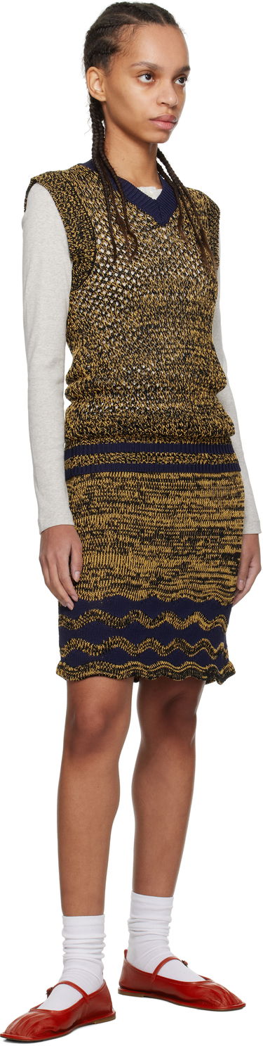 Пуловер Wales Bonner Wales Bonner Shade Knit Vest Жълто | US25KN31-KN04-5190, 3