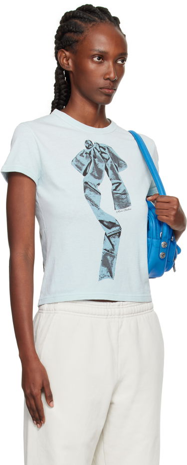 Тениска Acne Studios Acne Studios Print Bow T-Shirt Синьо | AL0497-, 1