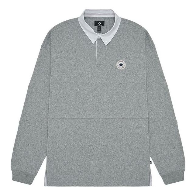 Поло тениска Converse All Star Long Sleeve Rugby Shirt Сиво | 10025229-A02