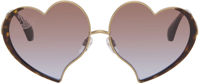 Слънчеви очила Vivienne Westwood Lovelace Heart Sunglasses Кафяво | VW701440759