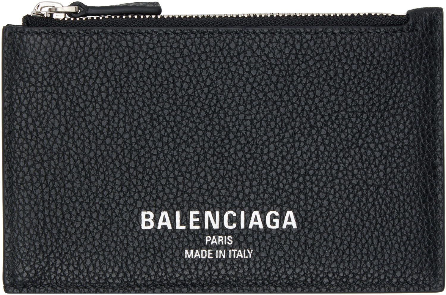 Портфейл Balenciaga Grained Leather Card Holder Черно | 806639 2ABDD, 0