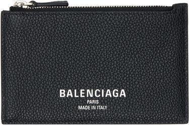 Портфейл Balenciaga Grained Leather Card Holder Черно | 806639 2ABDD, 0
