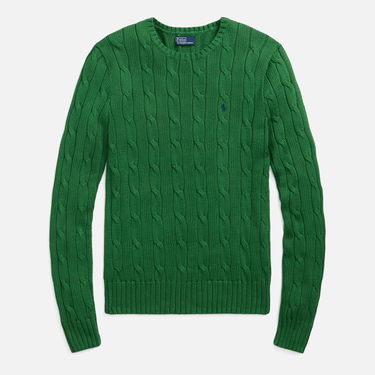 Пуловер Polo by Ralph Lauren Julianna Cotton Cable-Knit Jumper Зелено | 211891640021, 0