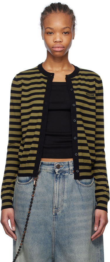 Пуловер We11done We11done Striped Cardigan Зелено | WD-KC0-25-636-W-KK, 0