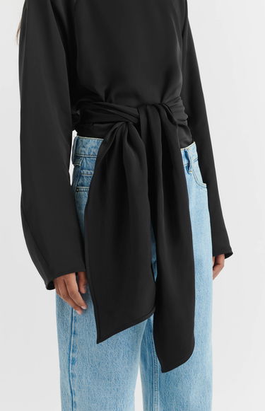 Тениска AXEL ARIGATO Diana Tie-Front Top Черно | A2123001, 6