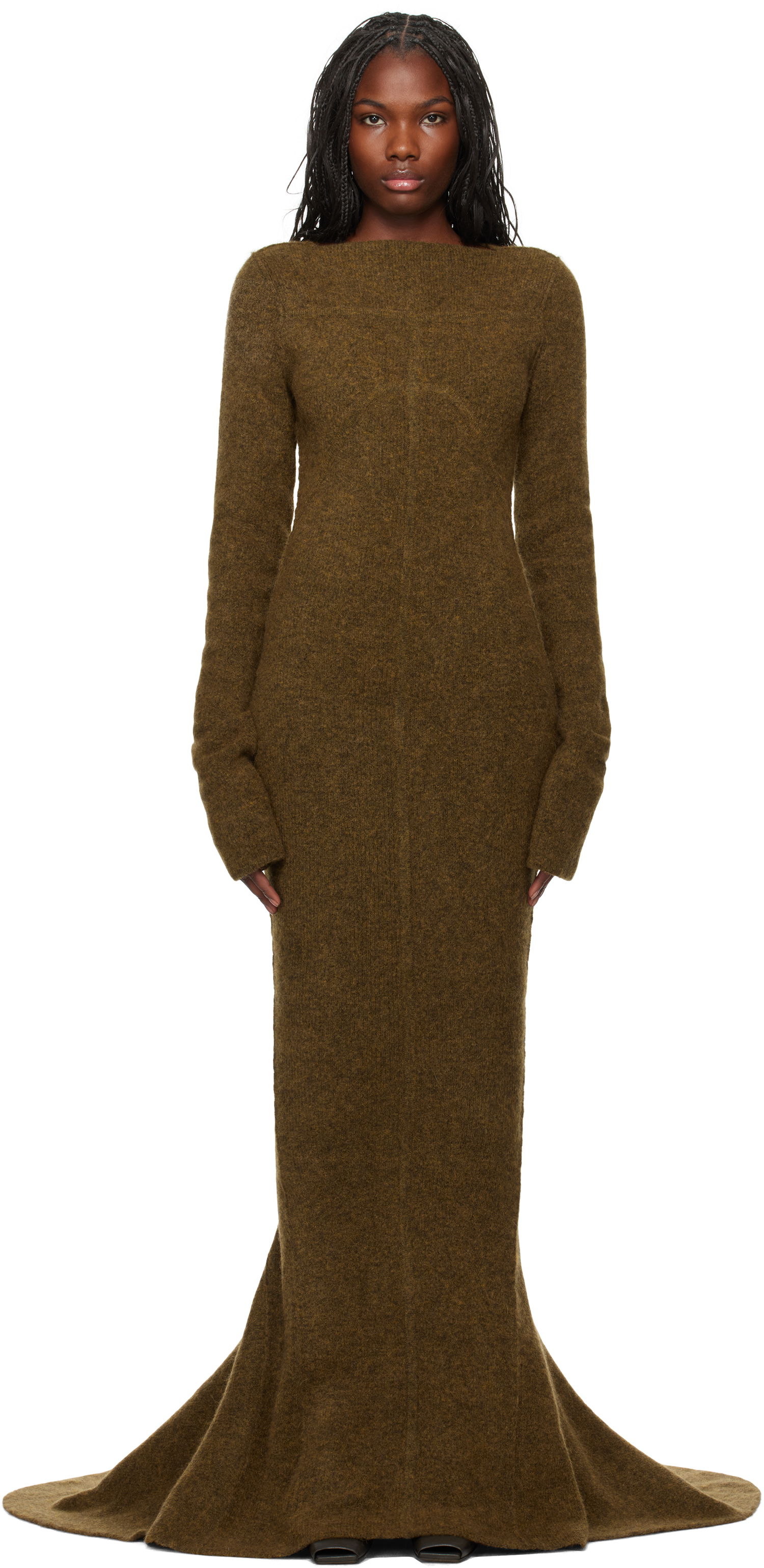 Pокля Rick Owens Maxi Dress Кафяво | RO02D3688 KWPL, 0