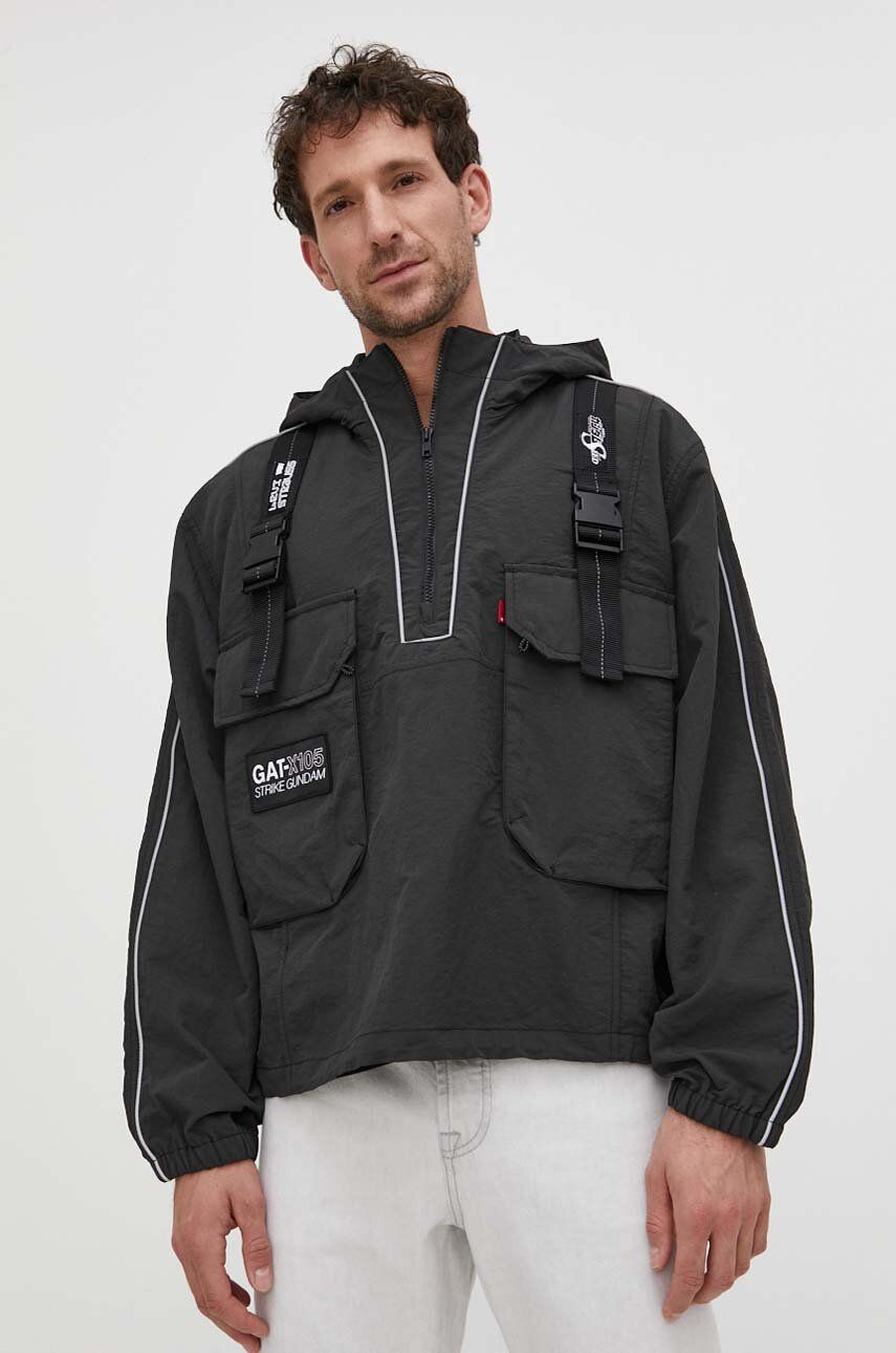 Ветровка Levi's x Gundam SEED Oversize Windbreaker Черно | A7411.0000, 1