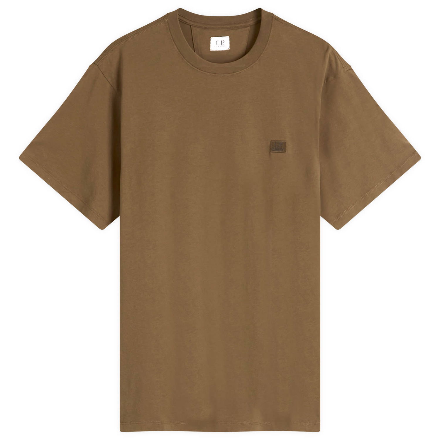Тениска C.P. Company C.P. Company 30/1 Logo Patch T-Shirt Кафяво | 18CMTS031A-005100W-683, 1
