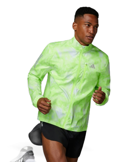Яке adidas Originals Own the Run Allover Print Зелено | IL4797