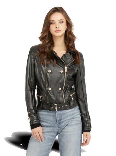 Faux Leather Biker