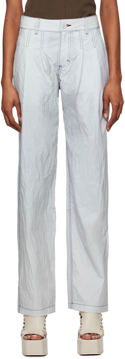 Панталони Eckhaus Latta Pleated Trousers Сиво | 9016-EL-SS24-S -, 0
