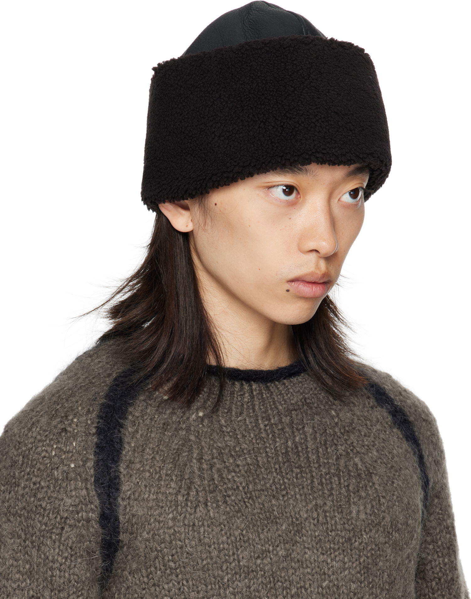 Шапка OUR LEGACY Our Legacy Blizzard Faux-Fur Trapper Hat Черно | A4258BD, 1