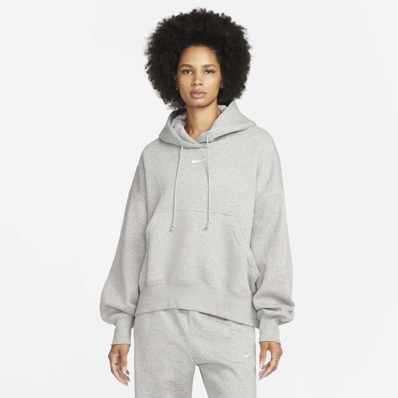Суитчър Nike Sportswear Phoenix Fleece Over-Oversized Pullover Hoodie Сиво | DQ5858-063, 0