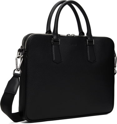 Дамска чанта BOSS BOSS Leather Briefcase Черно | 50529302, 4