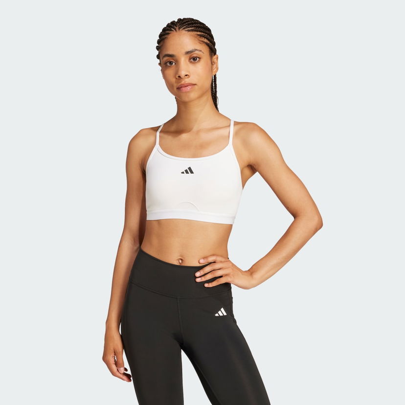 Сутиен adidas Performance White Training Sports Bra Бяло | JG1403
