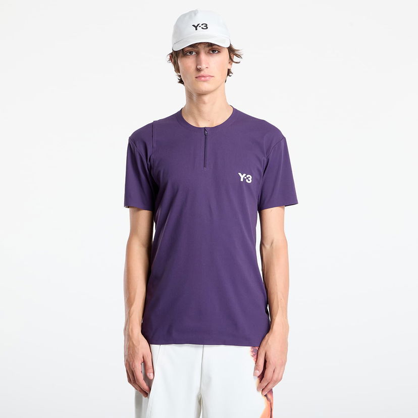 Тениска Y-3 Y-3 Zip T-Shirt Лилаво | JN2992