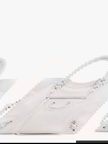 Дамска чанта Balenciaga White Leather City Media Bag Бяло | 8230582AA9S9104, 0